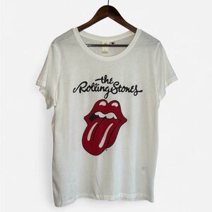 Rolling Stones HM White T Shirt Oversized 100% Cotton Size Large Like New